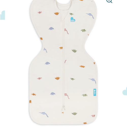 Swaddle Up™ 1.0 TOG Cotton Cream Dino Snore