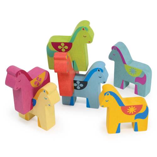 Wooden Stacking Pony Toy for Toddlers — Age 18m+ | Mentari