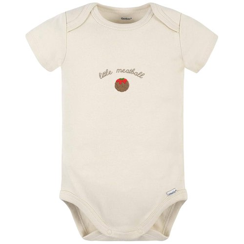 Little Meatball Baby Bodysuit, Funny Baby Onesie, Italian Baby Outfit, Embroidered Baby Gift, Newborn Coming Home