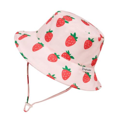 Tiny Twinkle Sun Hat with UPF 50+ UV Protection and Adjustable Brim for Toddlers (Strawberries, 9-18 Months)