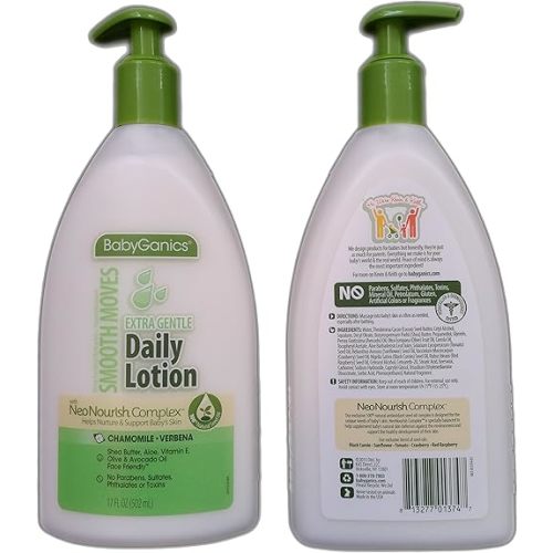 Babyganics Daily Lotion Chamomile Verbena, 17 Ounce, 2 Pack2