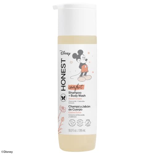 The Honest Company Shampoo Body Wash, Disney’s Mickey Mouse Sweet Cream | 2-In-1 Shampoo & Body Wash, 10 Fl Oz. Tear-Free, Hypoallergenic, Dermatologist Tested. Gentle For Baby's Sensitive Skin.