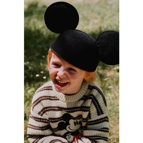 STRIPED MICKEY MOUSE © DISNEY KNIT JUMPER - Brown-Blue | ZARA United States