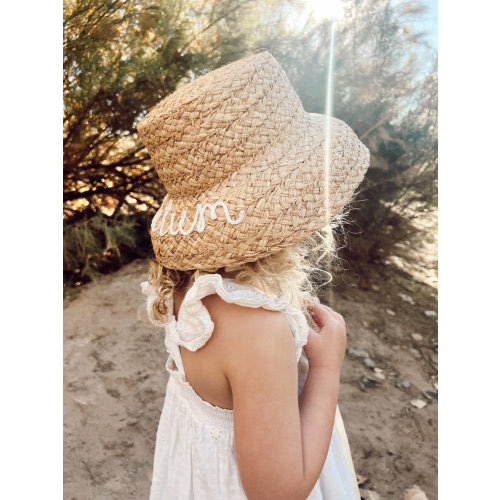 Personalized Baby Straw Sun Hat / Toddler Straw Hat / Child Sun Hat / Kid Easter Gift / Girl Birthday Gift / Customized Hat