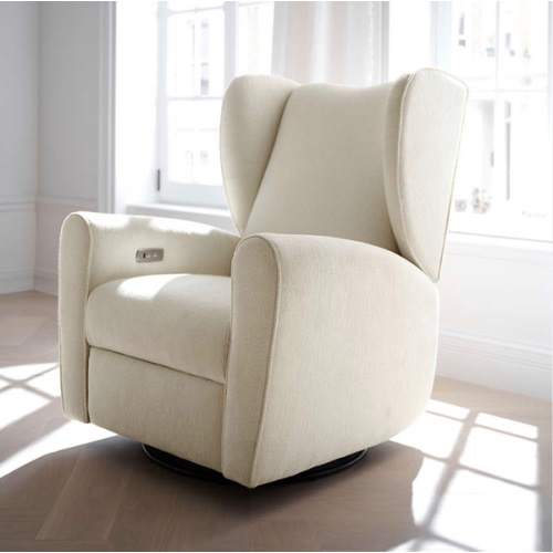Seesaw Cream Electronic Swivel Glider Power Recliner Nursery Chair