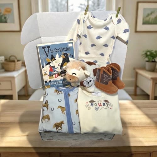 Cowboy Baby Shower Gift Set | Western Theme Shower 0-3M