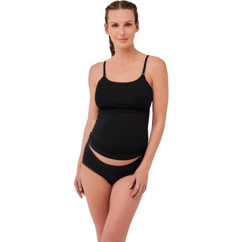 Pact Organic Cotton Maternity Camisole, Adjustable Nursing Tops Built-in Bra for Easy Breastfeeding