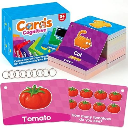 141 Ultra Thick Baby Flash Cards,Play Games First Words Toddler Flash Cards
