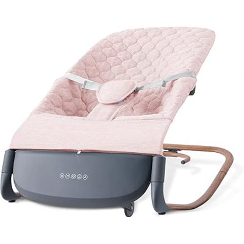 Electric Baby Rocker - Infants to Toddlers Chair (Up to 40 lbs) Battery-Powered Automatic Rocking Seat with Music, Timer, Multi-Speed Settings & Adjustable Positions