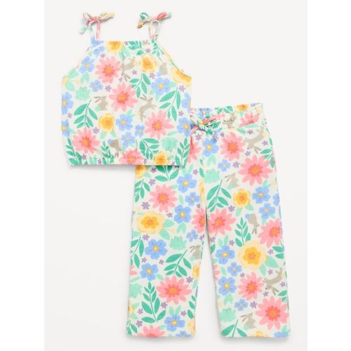 Cami Top and Wide-Leg Pants Set for Toddler Girls