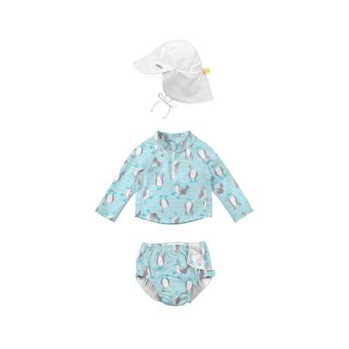 REUSABLE SWIM DIAPER & RASHGUARD & HAT SET – green sprouts