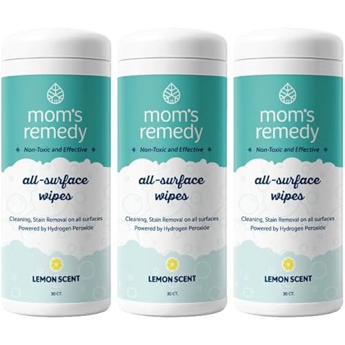 MOMREMEDY Hydrogen Peroxide Cleaning Wipes | All Purpose Cleaner and Stain Remover | Multipurpose for Kitchen, Bathroom, All Surfaces