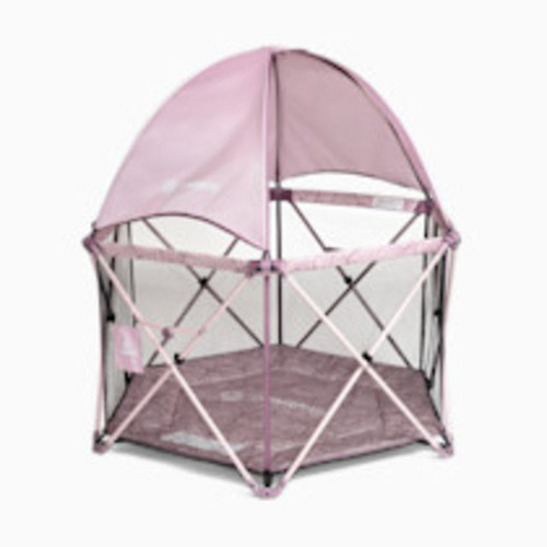 Baby Delight Go with Me Eclipse Deluxe Portable Playard | Playpen | Sun Canopy | Indoor and Outdoor | Ultra Padded Nylon Floor | Canyon Rose