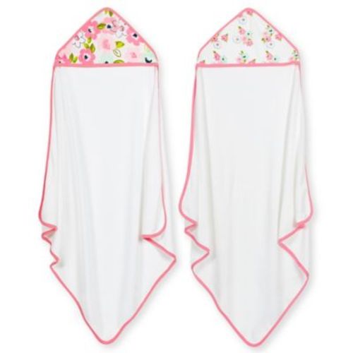 Just Born® 2-Pack Blossom Hooded Towels in Pink - PINK - 2 PACK