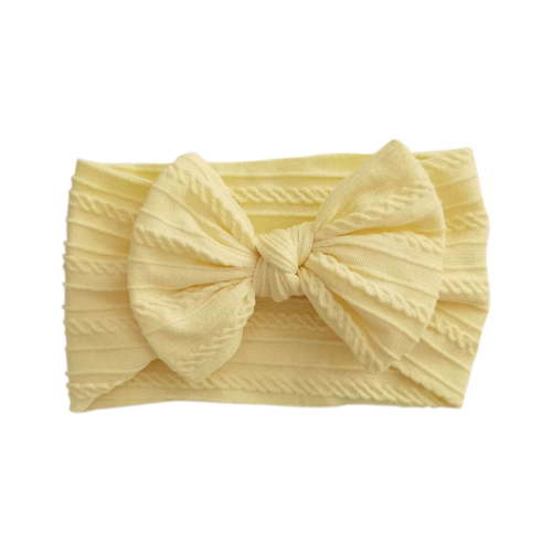 Yellow Baby Headbands Soft Nylon Hairbands Elastic Hair Bows For Newborns Infants Toddlers Daily Wear Accessories