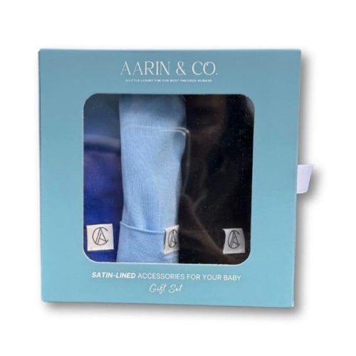 Newborn Satin Lined Jersey Beanie Gift Set-Boy – Aarin & Co.