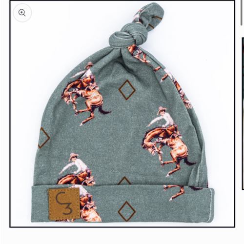 Teal Bronc Newborn Baby Hat – Cowkid Clothing Company