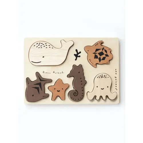 Ocean Animals Wooden Tray Puzzle