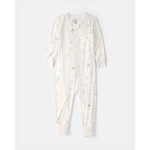 Baby Constellation PurelySoft 2-Way Zip 1-Piece Pajama - Cream | Carter's