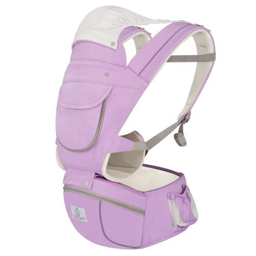 AGUDAN Baby Carrier with Hip Seat, 6 in 1 Ergonomic Unisex Waist Stool, 0-36 Months