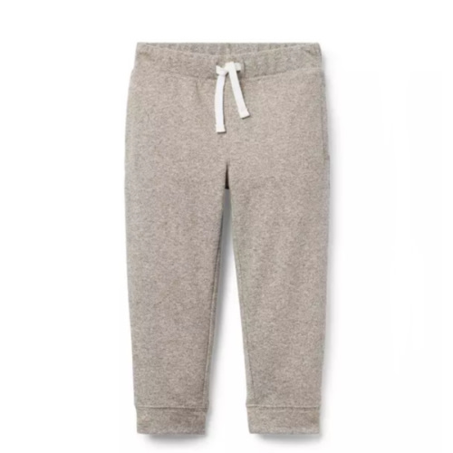Boy Light Brown Heather The Herringbone Jogger by Janie and Jack