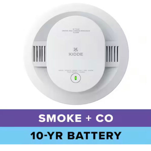 Kidde 10-Year Battery Powered Smoke and Carbon Monoxide Detector with Alarm LED Warning Lights, 30CUD10 21031514