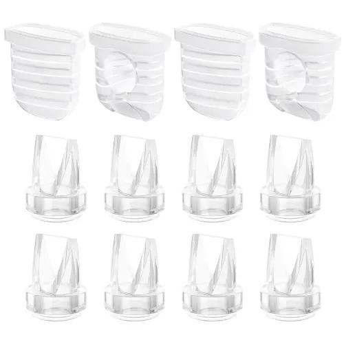 12PCS Duckbill Valves Silicone Diaphragm for Nuliie Breast Pump, Compatible with Lansinoh Discreet Duo Replacement Pump Parts S32 Breast Pump Accessories