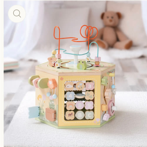 ROBUD Wooden 13 in 1 Activity Cube