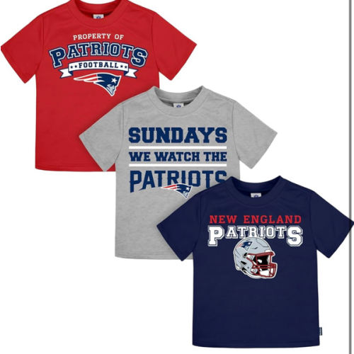 Gerber NFL Unisex-Baby NFL Short Sleeve Team Fan Tee Shirts, Pack of 3