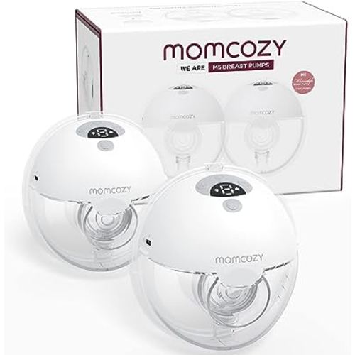 Momcozy M5 Wearable Breast Pump, 2-Pack Gray