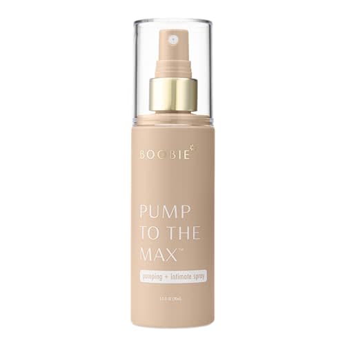 Boobie Pump to the Max Hands-free Dual-Purpose Breast Pumping & Intimate Spray | Increase Milk Supply & Ease Postpartum Discomfort During Pumping & Intimacy | Pregnancy & Beyond, 3 oz