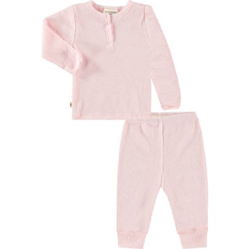 Kids' Stretch Organic Cotton Blend Thermal Top & Leggings Set, 9-12M