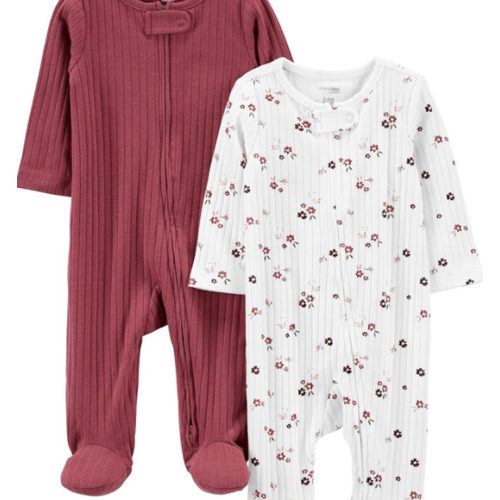 Simple Joys by Carter's Baby Boys' 2-pack 2-way Zip Textured Sleep and Play