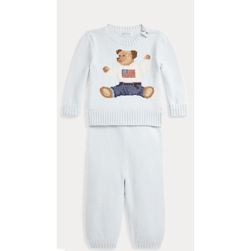Polo Bear Cotton Sweater & Pant Set