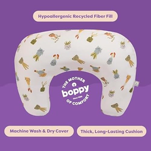 Boppy Nursing Pillow -Tan Happy Houseplants