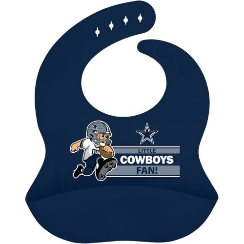 Baby Fanatic NFL Silicone Bib - Premium Quality, Educational, and Fun Activity for Kids and Families