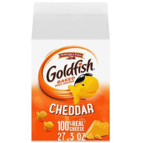 Goldfish Cheddar Cheese Crackers Carton - 27.3oz