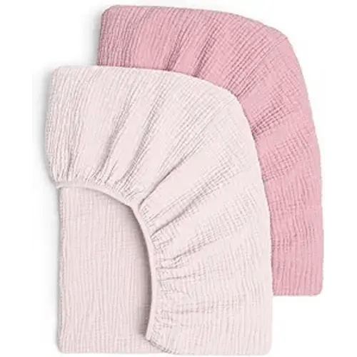 Lulu Moon Muslin Crib Sheets - Fitted Crib Mattress Sheets for Boys and Girl - 28"x 52", 2 Pack
