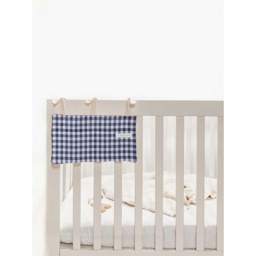 Ghingham Caddy - Crib Pocket Organizer - Book Caddy- Baby Organizer - Nursery Organizer - Diaper Holder - Pocket Organizer - Baby Storage