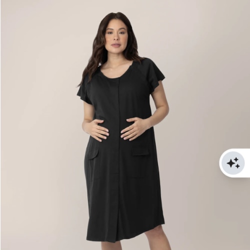 Universal Labor & Delivery Gown | Black - Kindred Bravely