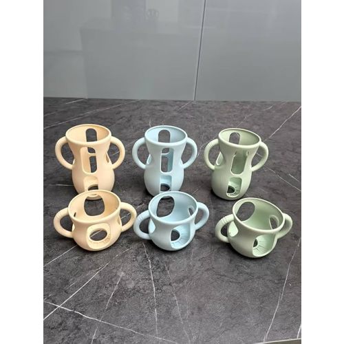 3PCS Philips Avent Glass Bottle Silicone Sleeves with Handles, Compatible with Philips Avent Glass Bottles 4 oz, Suitable for Avent Baby Bottles 4 oz, and Easy to Clean