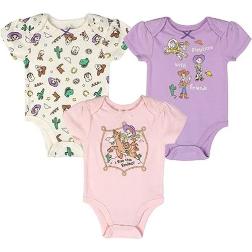 Disney Baby Girls Boys 3 Pack Bodysuits Newborn to Infant Sizes (Newborn - 24 Months)