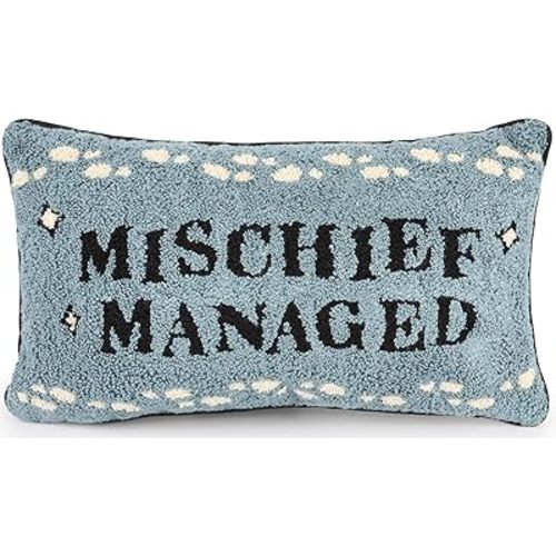 Jay Franco Needlepoint Decorative Pillow – 15 Inch Kids Ultra-Soft Stuffed Plushie & Cozy Throw Pillow, Official Licensed Product, Blue - Harry Potter