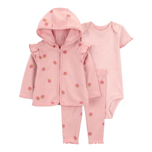 Carter's Child of Mine Baby Girl Cardigan Outfit Set, 3-Piece, Sizes 0/3-24 Months