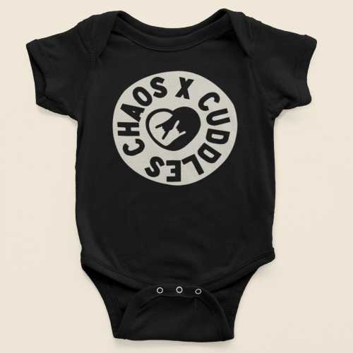 Chaos X Cuddles Baby Bodysuit: High Contrast Graphic, Unisex Shower Gift