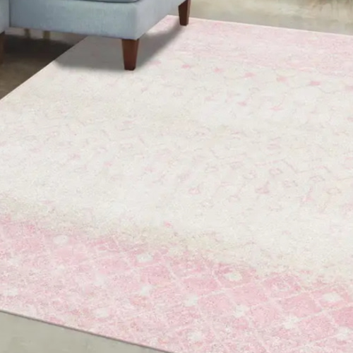 Ivory and Pink 9' x 12' Moroccan Trellis Rug | Rugs.com