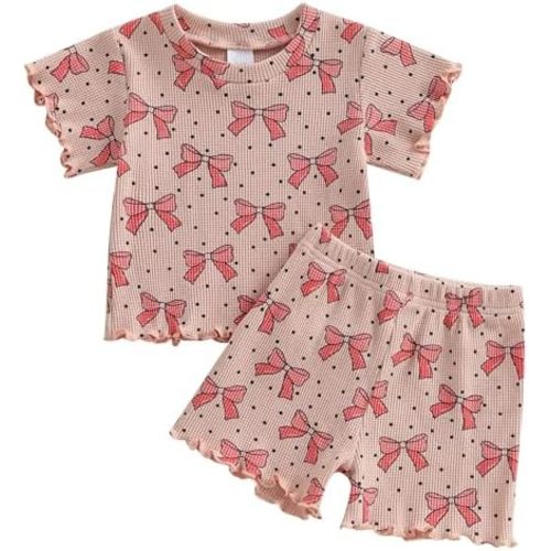 Toddler Baby Girl Summer Clothes Watermelon Print Short Sleeve Top Short Casual Outfit 3 6 12 18 Month 2T 3T 4T