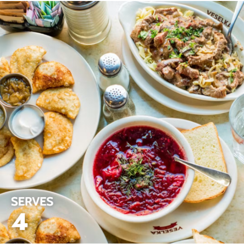 Veselka - Complete Ukrainian Dinner for 4