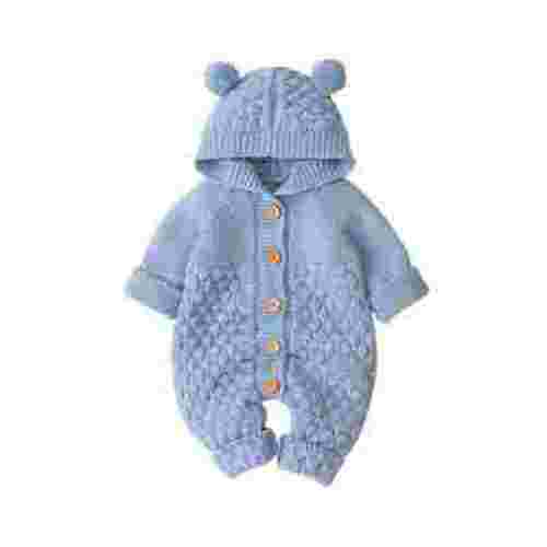 PINQI Sport Clothing for Baby Baby Girl Boy Winter Warm Coat Knit Outwear Autumn Winter Hooded Jumpsuit for 0 to 24 Months