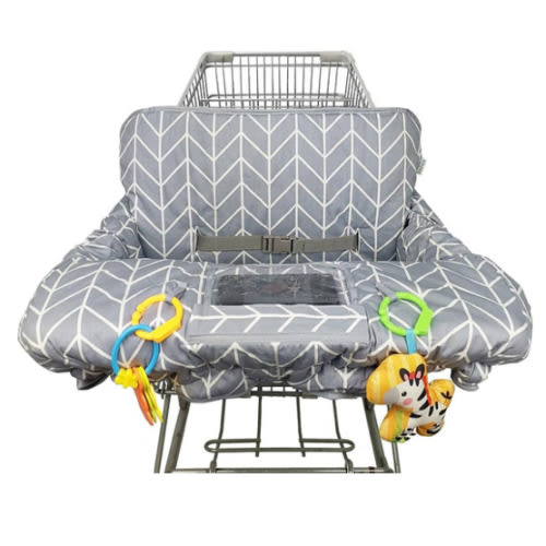 Shopping Cart Cover for Baby ICOPUCA Cotton High Chair Cover, Reversible, Machine Washable for Infant, Toddler, Boy or Girl (Grey Arrow Print)